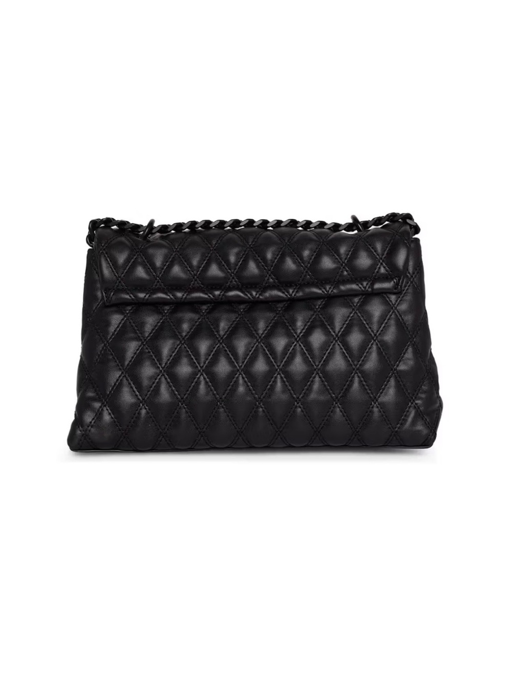 ALDO Black Quilted Shoulder Bag with Chain Strap - Picture 3 of 9